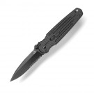 Mini Covert, Black G-10 Handle, Black Blade, ComboEdge