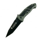 Large Special Ops. Green Alum. Hndl. w/Blk. Tanto Bl., Plain