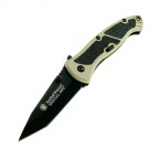 Large Special Ops. Tan Alum. Handle w/Black Blade, Plain